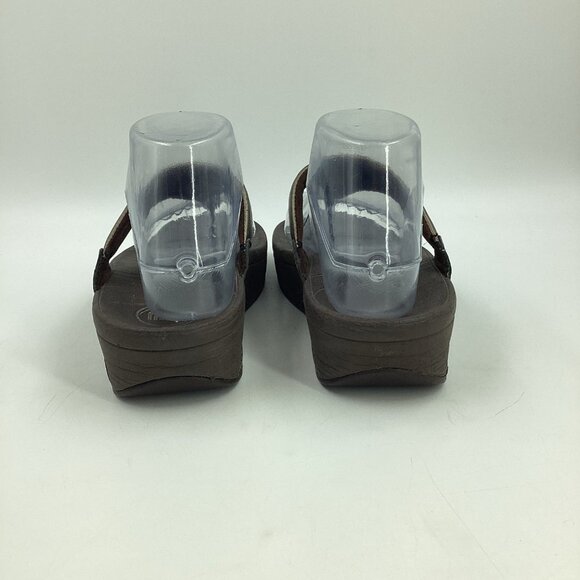 FitFlop Women’s Lulu Gold Toe-Post Slip On Platform Thong Sandals Size 6 - Picture 5 of 10